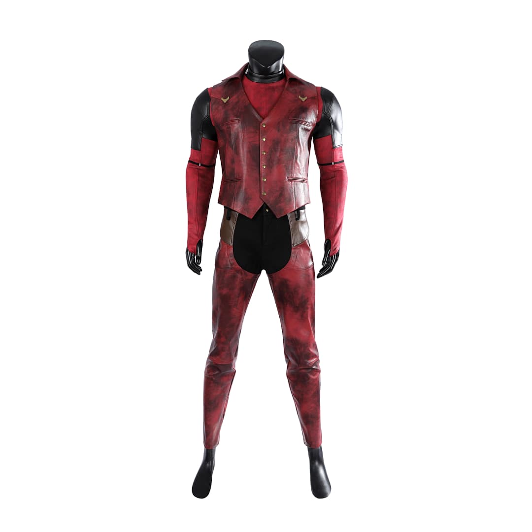 Deadpool & Wolverine Cowboy Deadpool Cosplay Costume - Coscosmos