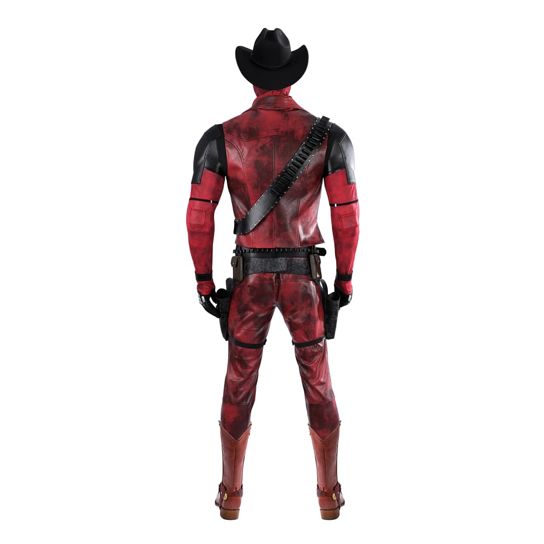 Deadpool & Wolverine Cowboy Deadpool Cosplay Costume - Coscosmos