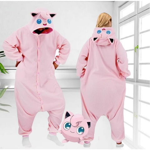 Lucario Anime Cosplay Costume Anime Pajamas  Outfit for Couples Performance Flannel Material