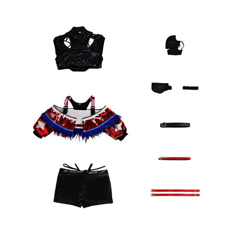 Delta Action Mai Xiaowen Red Skin Vyshyvanka Collaborative Cosplay Costume - Coscosmos