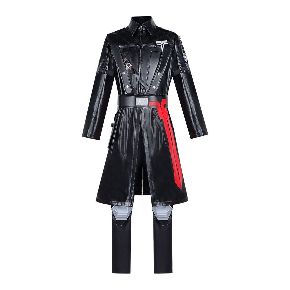 Delta Force Cosplay Costume: Warden Gehennos Leather Jacket and Trench Coat Suit - Coscosmos