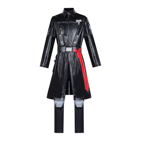 Delta Force Cosplay Costume: Warden Gehennos Leather Jacket and Trench Coat Suit - Coscosmos