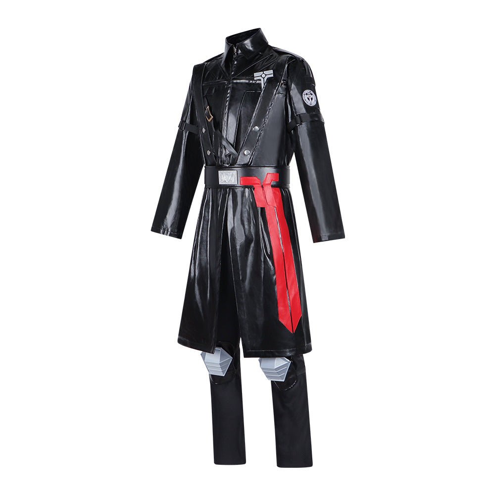 Delta Force Cosplay Costume: Warden Gehennos Leather Jacket and Trench Coat Suit - Coscosmos