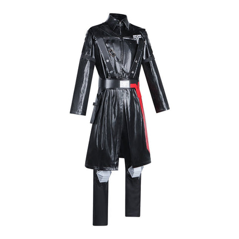Delta Force Cosplay Costume: Warden Gehennos Leather Jacket and Trench Coat Suit - Coscosmos