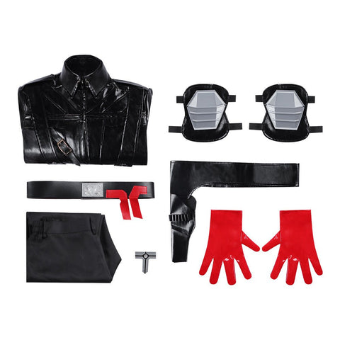 Delta Force Cosplay Costume: Warden Gehennos Leather Jacket and Trench Coat Suit - Coscosmos