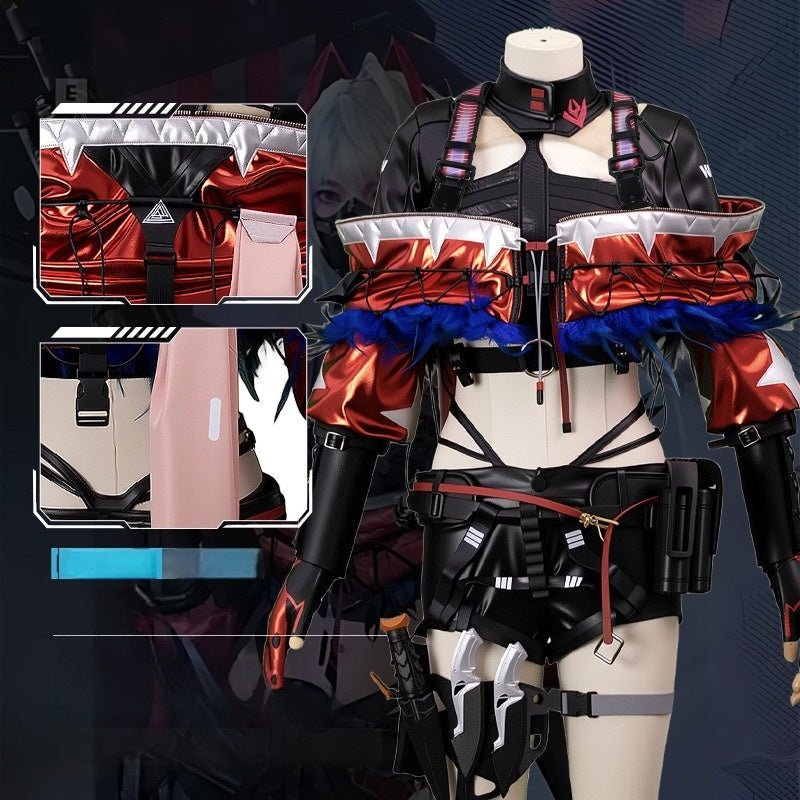 Delta Force: Hawk Ops Mai Xiaowen Red Leather Cosplay Costume - Villedor Collaboration - Coscosmos