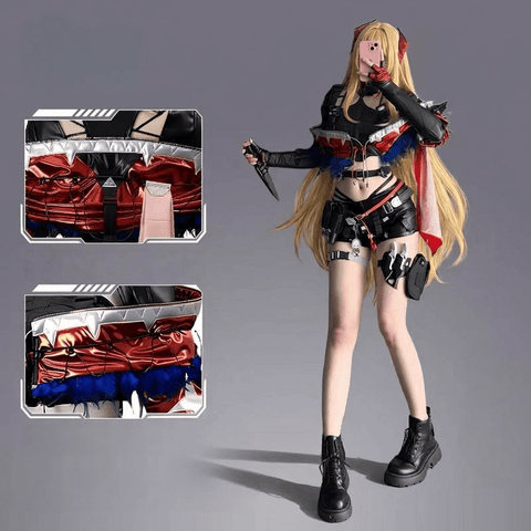 Delta Force: Hawk Ops Mai Xiaowen Red Leather Cosplay Costume - Villedor Collaboration - Coscosmos