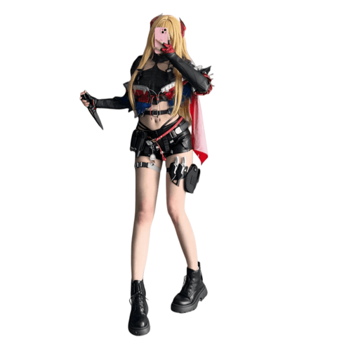 Delta Force: Hawk Ops Mai Xiaowen Red Leather Cosplay Costume - Villedor Collaboration - Coscosmos