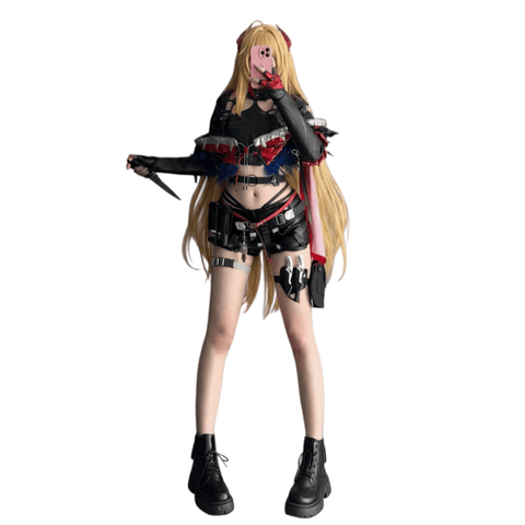 Delta Force: Hawk Ops Mai Xiaowen Red Leather Cosplay Costume - Villedor Collaboration - Coscosmos