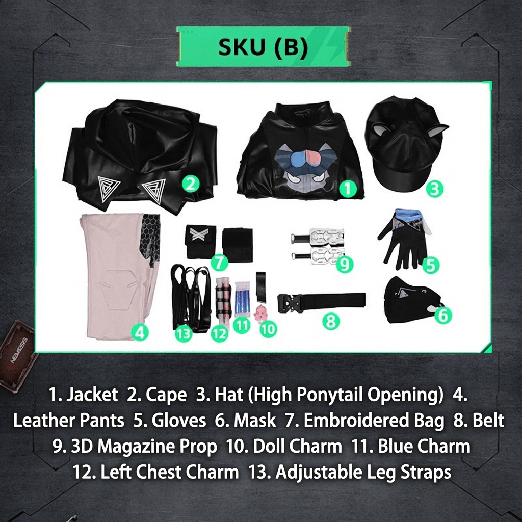 Delta Operation Arknights × Dark Horizon Luna Cosplay Costume for Female - Coscosmos