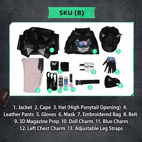 Delta Operation Arknights × Dark Horizon Luna Cosplay Costume for Female - Coscosmos