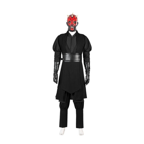 Deluxe Darth Maul Cosplay Costume from Star Wars: Episode I – The Phantom Menace, Full Set Custom Apparel for Fans and Collectors - Coscosmos