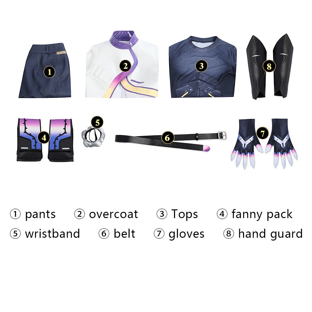 Deluxe Valorant Clove Cosplay Costume Full Set for Women - Coscosmos