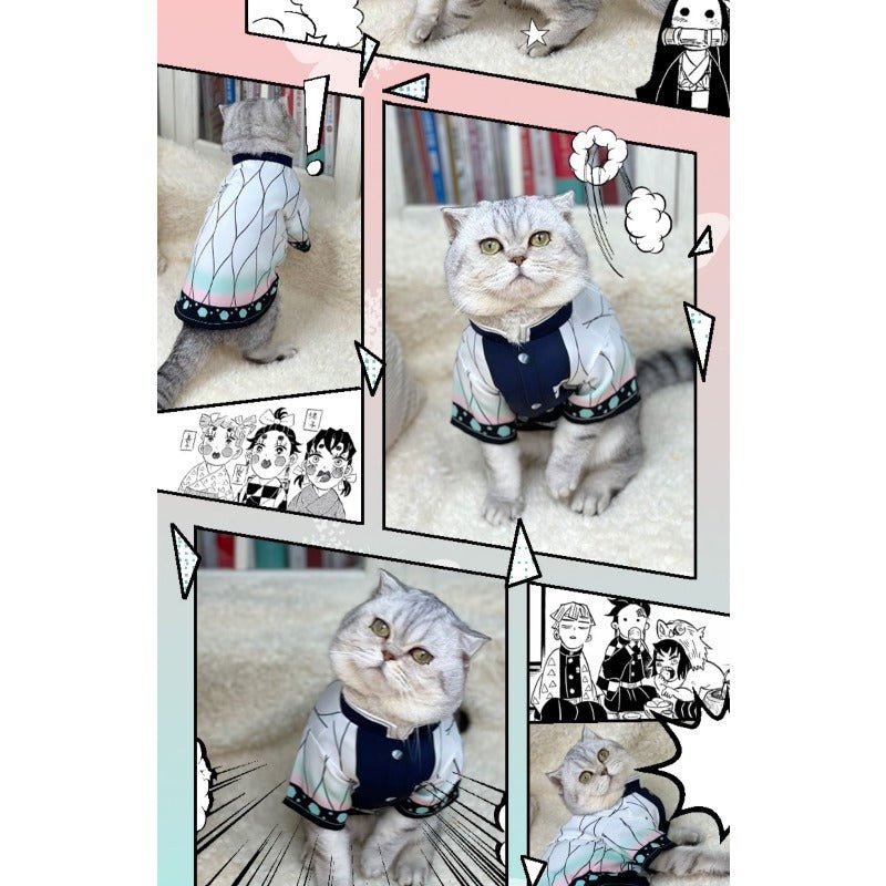 Demon Slayer Butterfly Shinobu Cat Cosplay T-Shirt for Pets - Coscosmos