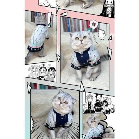 Demon Slayer Butterfly Shinobu Cat Cosplay T-Shirt for Pets - Coscosmos