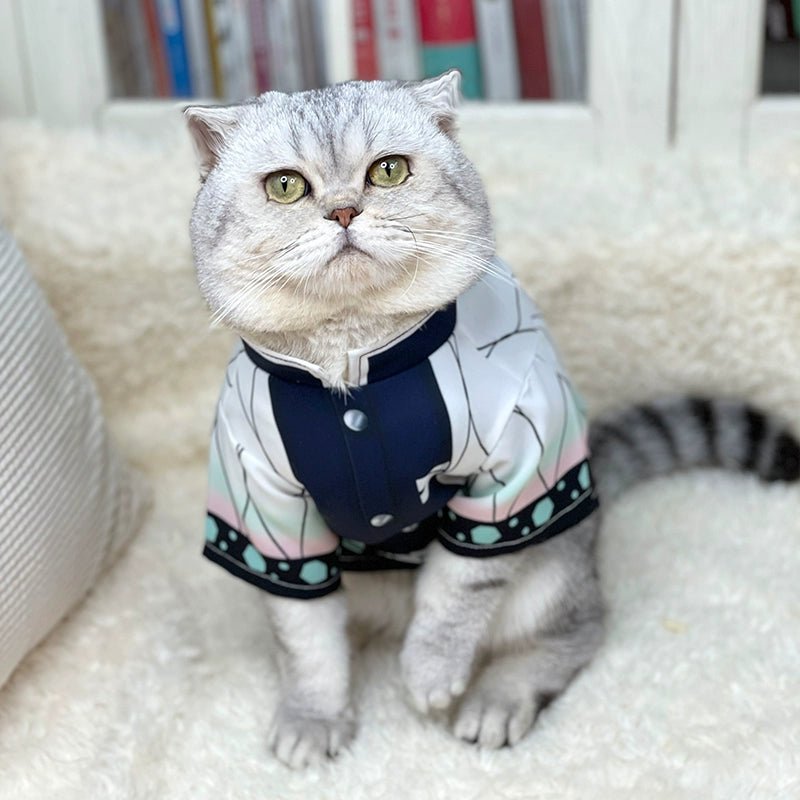 Demon Slayer Butterfly Shinobu Cat Cosplay T-Shirt for Pets - Coscosmos