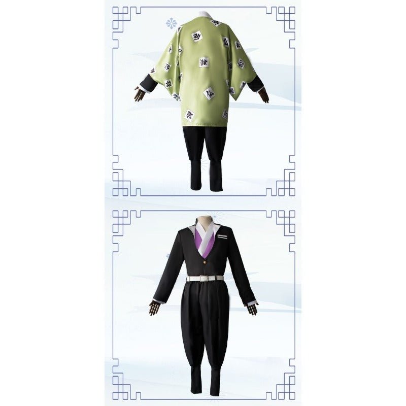 Demon Slayer Corps Uniform Cosplay Set - Gyomei Himejima Stone Hashira Costume - Coscosmos