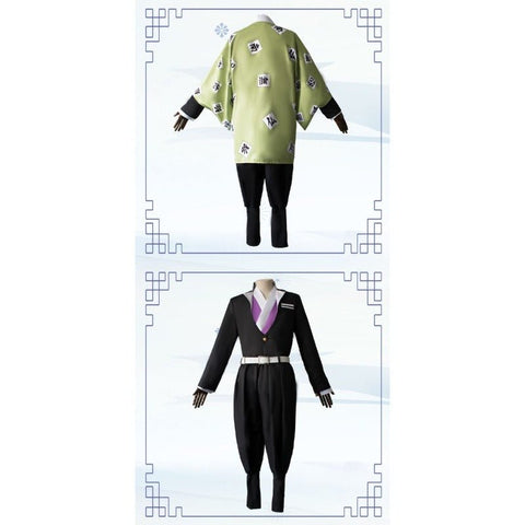 Demon Slayer Corps Uniform Cosplay Set - Gyomei Himejima Stone Hashira Costume - Coscosmos