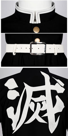 Demon Slayer Cosplay Uniform Set For Adult and Kids Kamado Tanjiro & Tomioka Giyu Halloween Deal - Coscosmos