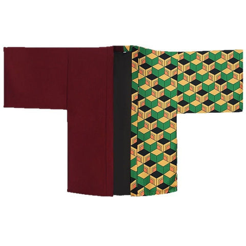 Demon Slayer Cosplay Uniform Set For Adult and Kids Kamado Tanjiro & Tomioka Giyu Halloween Deal - Coscosmos