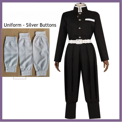 Demon Slayer Cosplay Uniform Set For Adult and Kids Kamado Tanjiro & Tomioka Giyu Special offer - Coscosmos