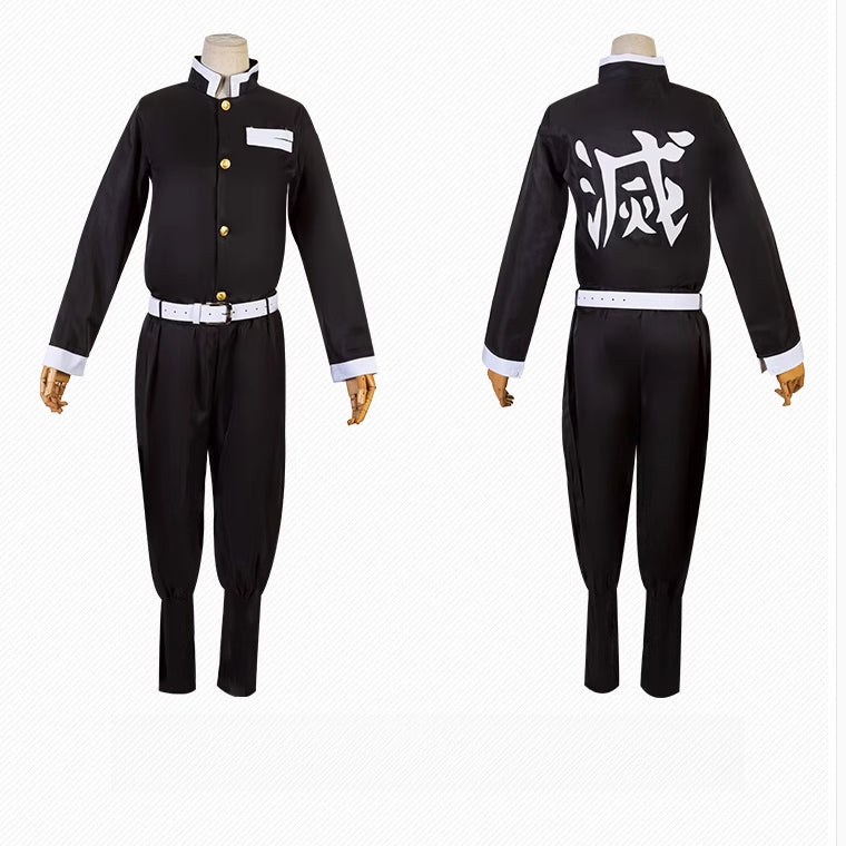 Demon Slayer Cosplay Uniform Set For Adult and Kids Kamado Tanjiro & Tomioka Giyu Special offer - Coscosmos