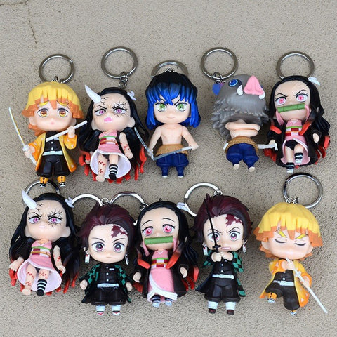 Demon Slayer Keychain - Anime Figure Car Accessory Keyring and Bag Charm - Coscosmos