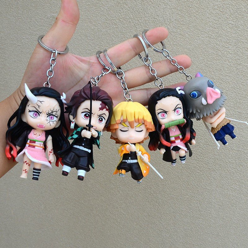 Demon Slayer Keychain - Anime Figure Car Accessory Keyring and Bag Charm - Coscosmos