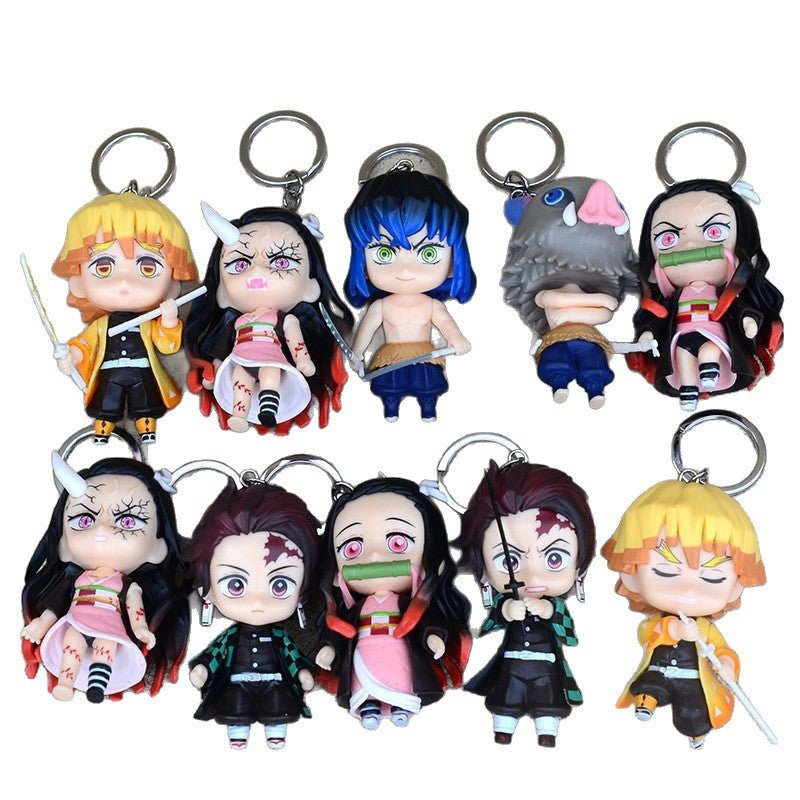 Demon Slayer Keychain - Anime Figure Car Accessory Keyring and Bag Charm - Coscosmos