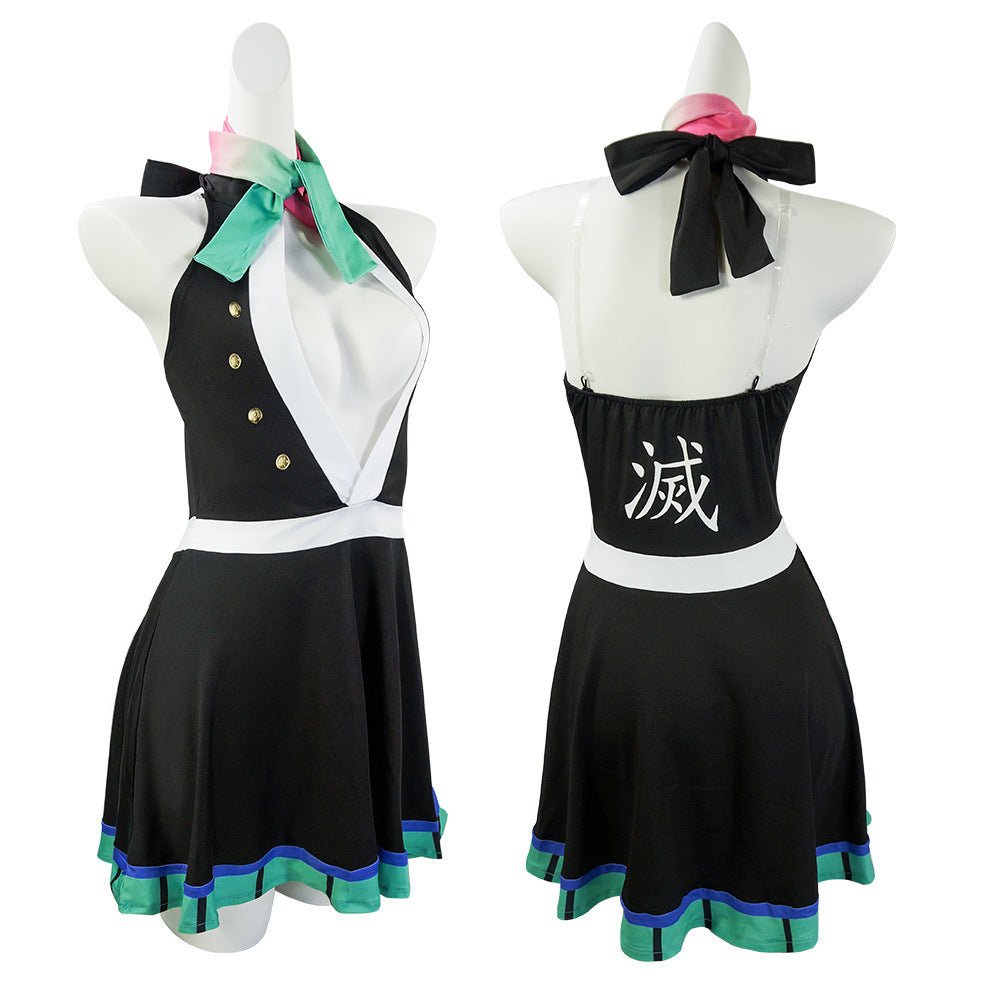 Demon Slayer: Kimetsu no Yaiba Agatsuma Zenitsu, Kochou Shinobu, Kamado Tanjiro Swimsuit Cosplay Costume - Coscosmos