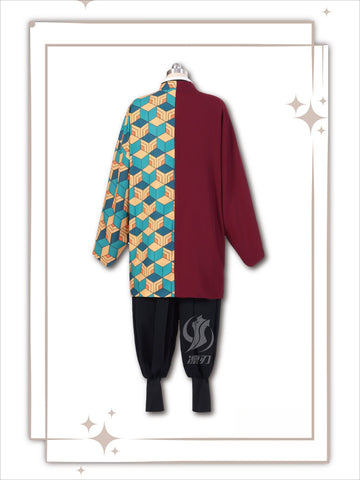 Demon Slayer: Kimetsu no Yaiba Giyuu Tomioka Cosplay Costume, High - Quality Outfit Embroidered Version - Coscosmos