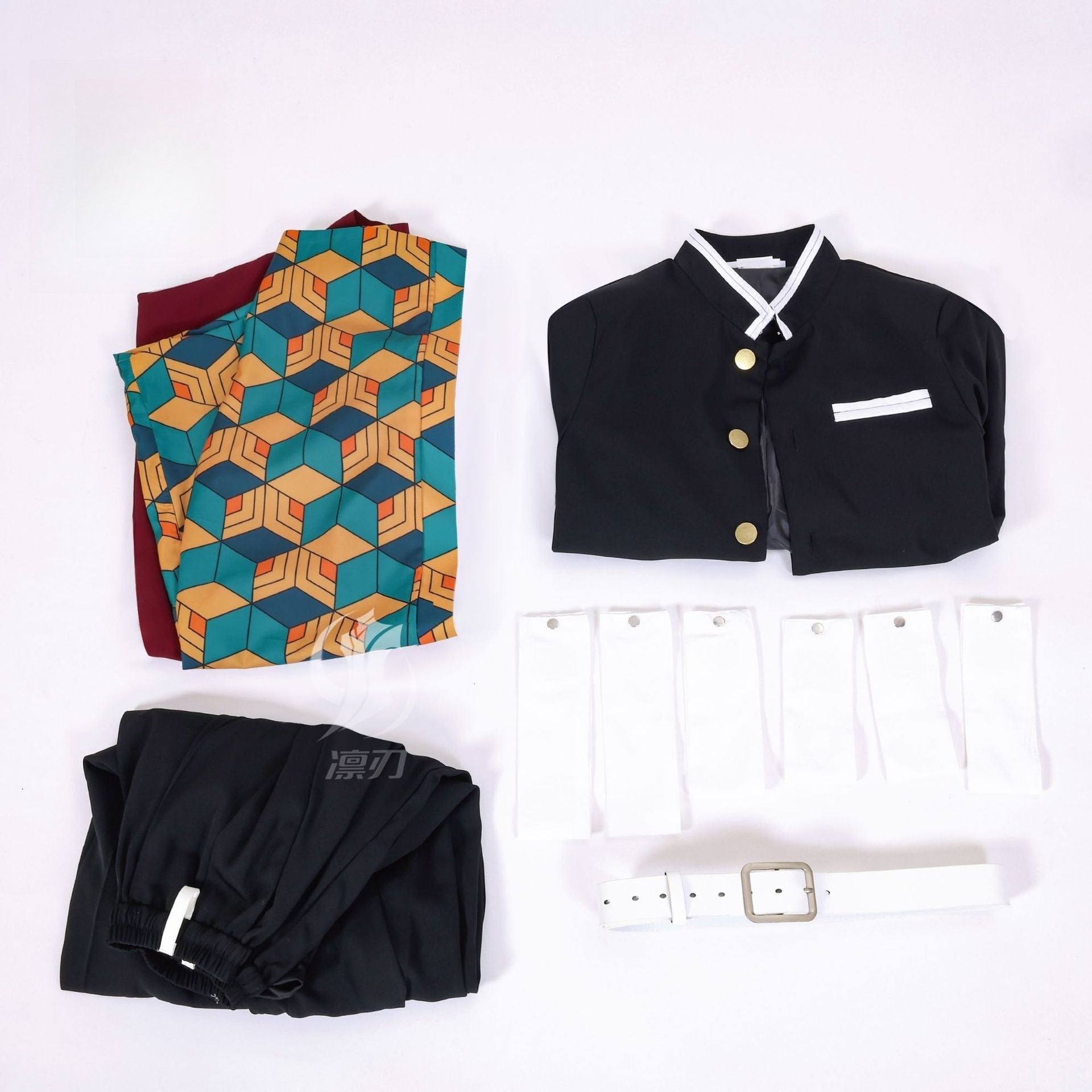 Demon Slayer: Kimetsu no Yaiba Giyuu Tomioka Cosplay Costume, High - Quality Outfit Embroidered Version - Coscosmos