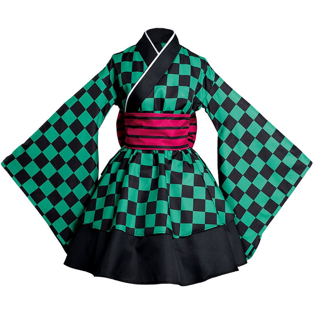 Demon Slayer: Kimetsu no Yaiba Inosuke Hashibira Maid Dress & Kimono Cosplay Costume for Women - Coscosmos