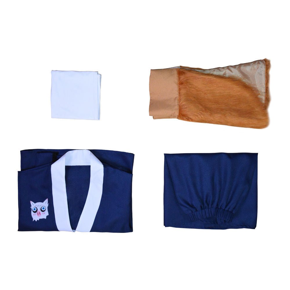 Demon Slayer: Kimetsu no Yaiba Inosuke Hashibira Maid Dress & Kimono Cosplay Costume for Women - Coscosmos