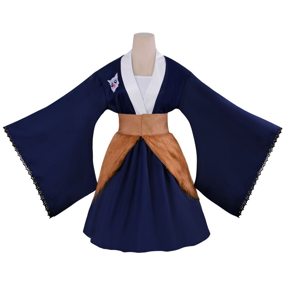 Demon Slayer: Kimetsu no Yaiba Inosuke Hashibira Maid Dress & Kimono Cosplay Costume for Women - Coscosmos