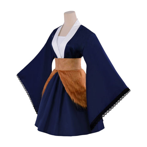 Demon Slayer: Kimetsu no Yaiba Inosuke Hashibira Maid Dress & Kimono Cosplay Costume for Women - Coscosmos