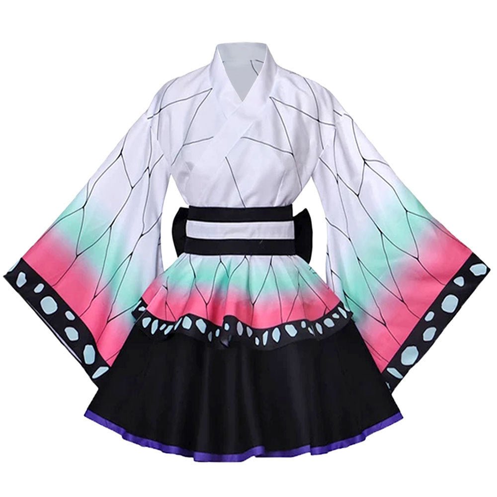 Demon Slayer: Kimetsu no Yaiba Inosuke Hashibira Maid Dress & Kimono Cosplay Costume for Women - Coscosmos