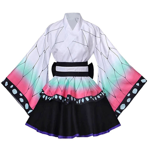 Demon Slayer: Kimetsu no Yaiba Inosuke Hashibira Maid Dress & Kimono Cosplay Costume for Women - Coscosmos