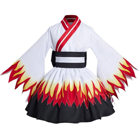 Demon Slayer: Kimetsu no Yaiba Inosuke Hashibira Maid Dress & Kimono Cosplay Costume for Women - Coscosmos