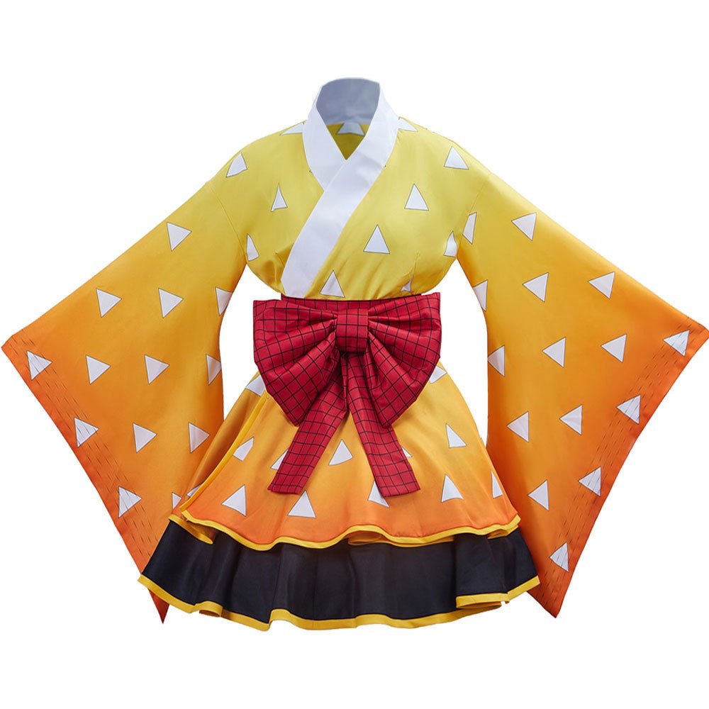 Demon Slayer: Kimetsu no Yaiba Inosuke Hashibira Maid Dress & Kimono Cosplay Costume for Women - Coscosmos