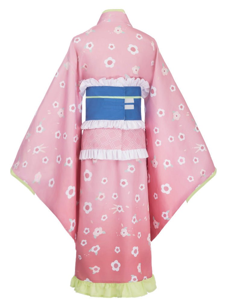 Demon Slayer Kimetsu no Yaiba Kanroji Mitsuri Cosplay Costume, High - quality Kimono Full Set - Coscosmos