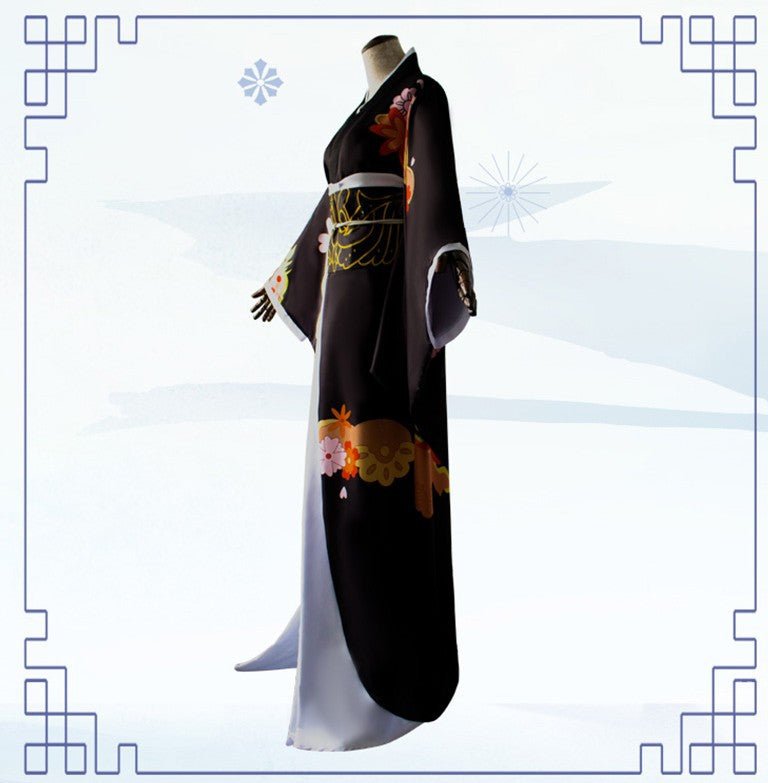 Demon Slayer Kimetsu no Yaiba Kibutsuji Muzan Cosplay Costume, Female Kimono Full Set - Coscosmos