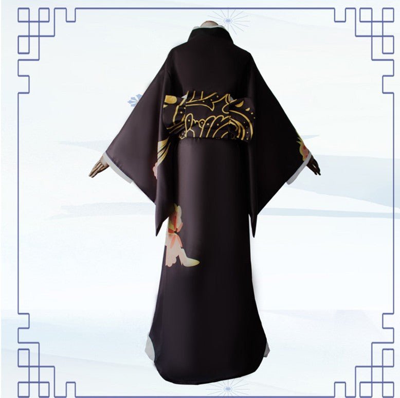 Demon Slayer Kimetsu no Yaiba Kibutsuji Muzan Cosplay Costume, Female Kimono Full Set - Coscosmos