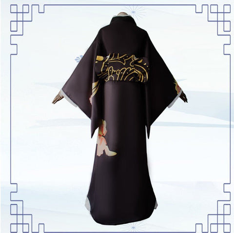 Demon Slayer Kimetsu no Yaiba Kibutsuji Muzan Cosplay Costume, Female Kimono Full Set - Coscosmos