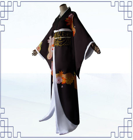 Demon Slayer Kimetsu no Yaiba Kibutsuji Muzan Cosplay Costume, Female Kimono Full Set - Coscosmos