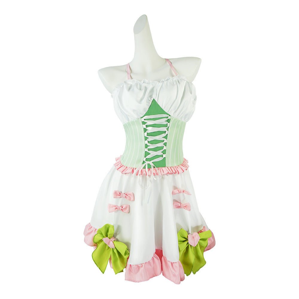 Demon Slayer: Kimetsu no Yaiba Mitsuri Kanroji cosplay costume, high quality maid outfit - Coscosmos