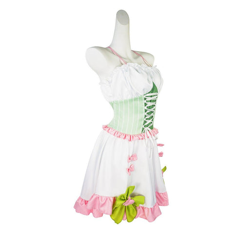 Demon Slayer: Kimetsu no Yaiba Mitsuri Kanroji cosplay costume, high quality maid outfit - Coscosmos