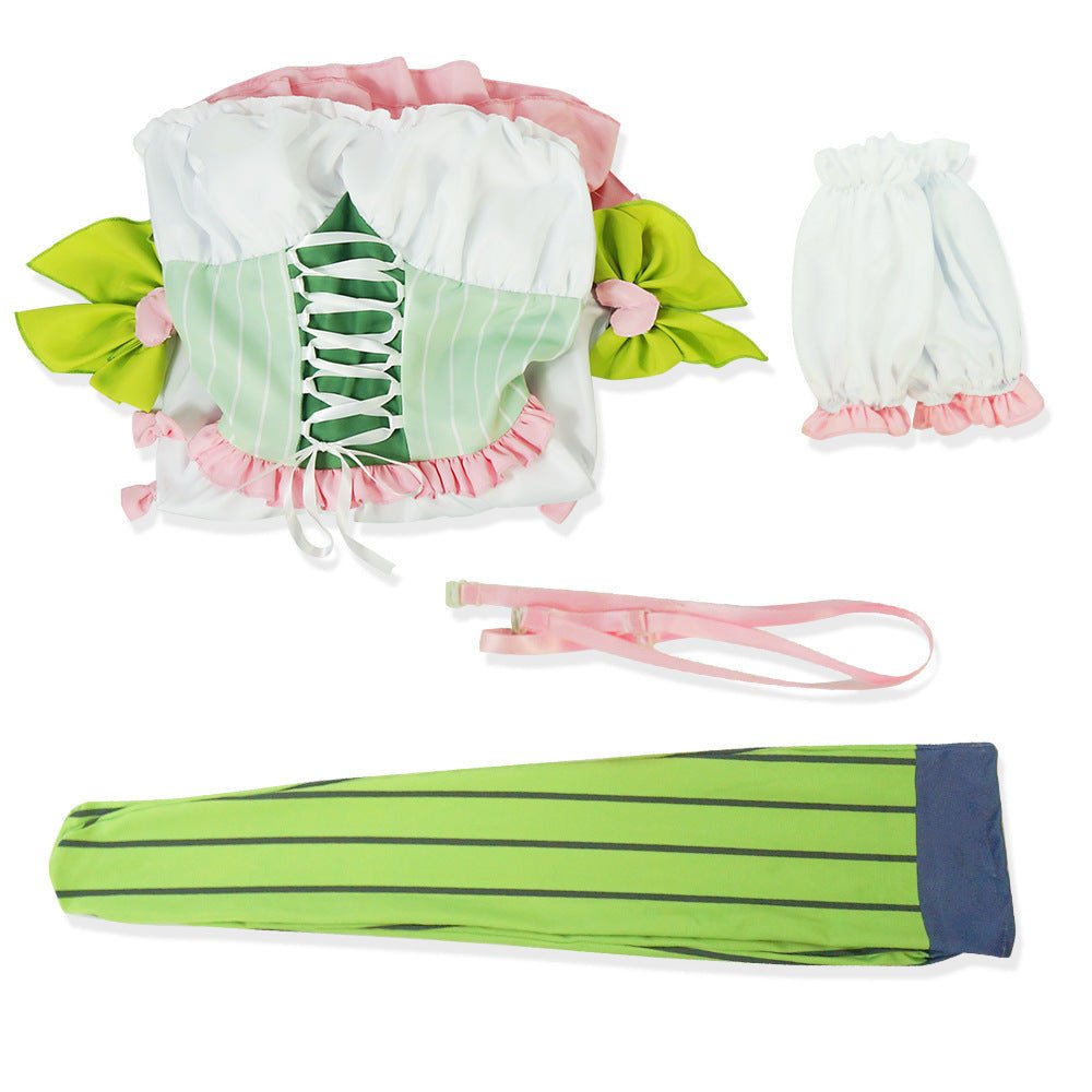 Demon Slayer: Kimetsu no Yaiba Mitsuri Kanroji cosplay costume, high quality maid outfit - Coscosmos