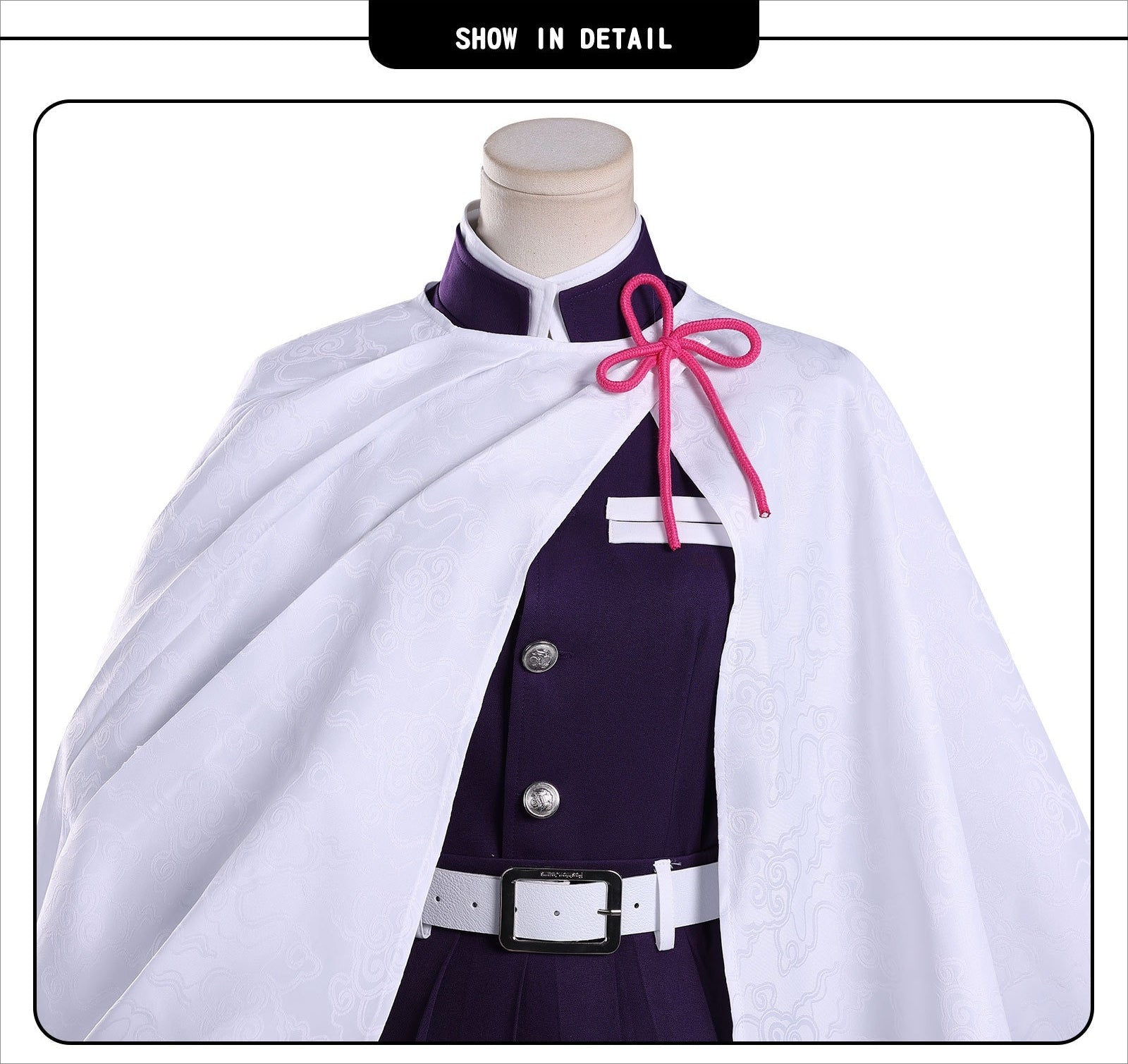 Demon Slayer Kimetsu no Yaiba: Mugen Castle Arc Kanao Tsuyuri Cosplay Costume Embroidered Version - Coscosmos
