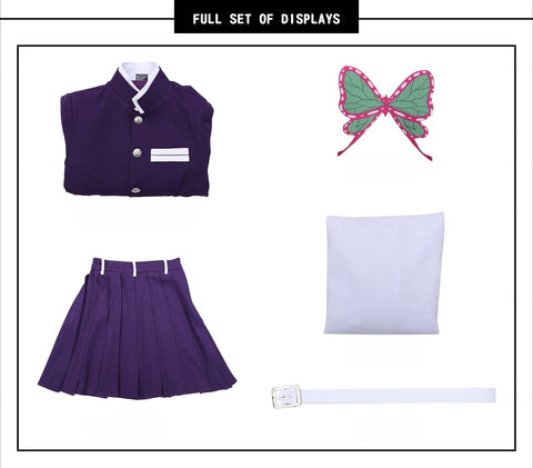 Demon Slayer Kimetsu no Yaiba: Mugen Castle Arc Kanao Tsuyuri Cosplay Costume Embroidered Version - Coscosmos